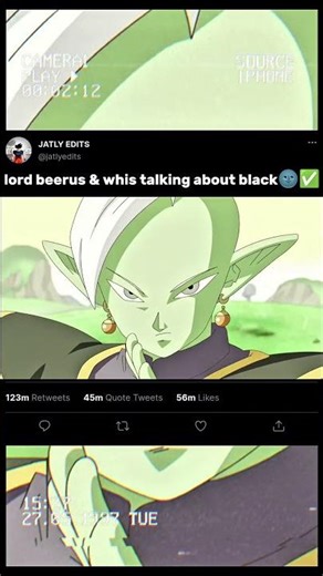 Lord beerus & Whis talking about Black Goku power and his negative energy #shortsfeed #goku #dbz
