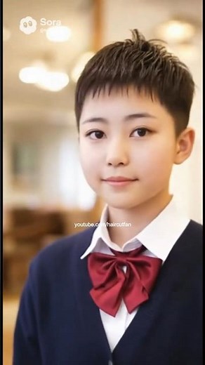 AI-126【バッサリ切ってください 】 High school girl long to undercut pixie haircut バッサリ刈り上げベリーショート #断髪