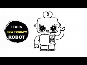 How To Draw A Robot Easy | Robot Outline | Robot Drawing Tutorial