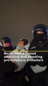 109K views · 3.3K reactions | Videos show German police officers beating pro-Palestine protesters in Berlin after authorities banned a planned demonstration. Around 500 people gathered near Berlin’s City Hall chanting slogans and waving flags, before several were attacked and detained. | Al Jazeera English | Facebook