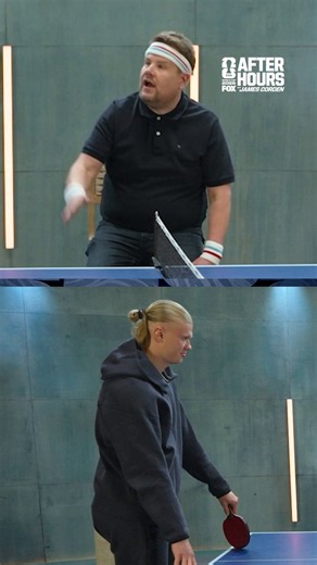 It takes a ringer to beat @ErlingHaaland at ping-pong. 🏓