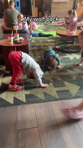 All my favorite people doing yoga things #grateful #dadlife #son #daughter #wife@Sarah | Average at Best Mom