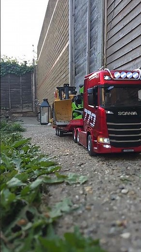 huina 1501 1502 truck & trailer with cat d6 and skidsteer easy! #huina