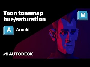 Arnold Tutorial - toon tonemap hue saturation with colored lights