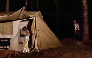 独自露营 - 恐惧之夜...小偷瞄准了我的帐篷 | 野生森林生活_哔哩哔哩_bilibili