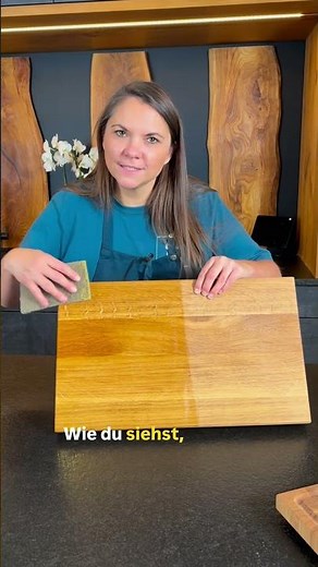 Oil your cutting board – this will keep your wood beautiful and protected! ✨