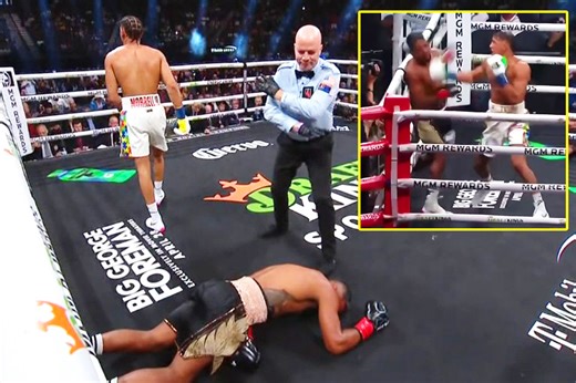 Ringside footage emerges of dangerous Cuban contender’s stunning KO on Gervonta Davis vs Ryan Garcia