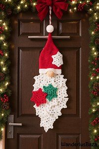 Santa Snowflake Gnome Wall Hanging Wreath – English Crochet Pattern (instant PDF Download) - Etsy Canada