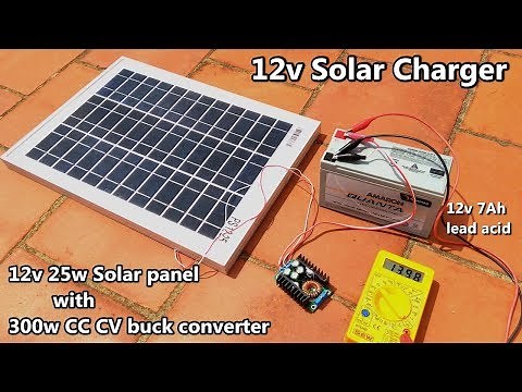 12v Solar Battery Charger using CC CV Buck Converter Controller | 12v 7Ah lead acid | POWER GEN