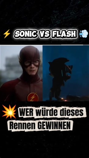 Sonic ⚡ vs Flash 💨 Wer ist schneller? Schreib deine Meinung in die Kommentare! #flash #sonic #shorts