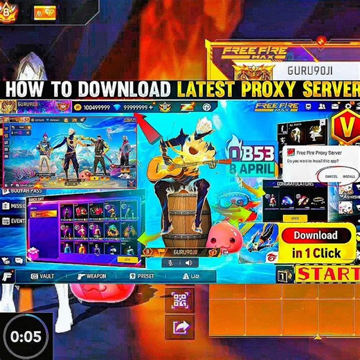 Free Fire Proxy Server 😱 OB53 Download & Setup 🔥❤
