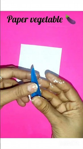paper vegetable 🍆#vegetable craft #youtubeshorts #papercraft #craft