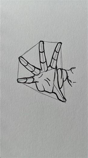 how to draw hand perspective #drawinglessons #art #drawling #drawingtutorial #sketch
