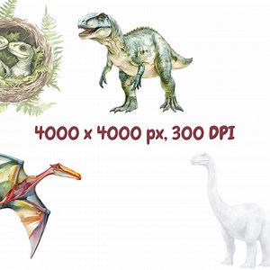 Watercolor Dinosaurs Clipart Bundle, Jurassic Dino Clipart, Prehistoric Illustrations, Transparent PNG Graphics, Commercial Use - Etsy