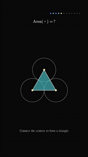 Reuleaux Triangle Area Explained - Circle Geometry Problem with π #maths #mathanimation #geometry