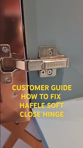 Hafele soft close hinge easy fixing guide for customers #Hafele #interiordesign