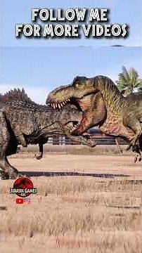 🔥BULL T-REX vs GIGANOTOSAURUS | JURASSIC WORLD #jurassicworld #tyrannosaurus #dinosaur #jurassicpark