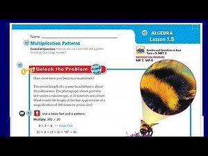 Go Math 5th Grade Lesson 1,5 Multiplication Patterns