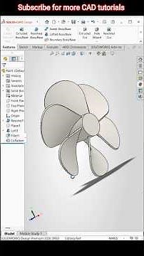 Mechanical Design: SolidWorks Fan Blade 🛠️ | SolidWorks Fan Blade Design 🚀 | CAD Tutorial #cad