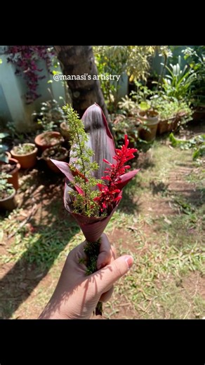 “Handmade Mini Bouquet”💐😍 #minibouquet #leaf #cone #shorts #handmade