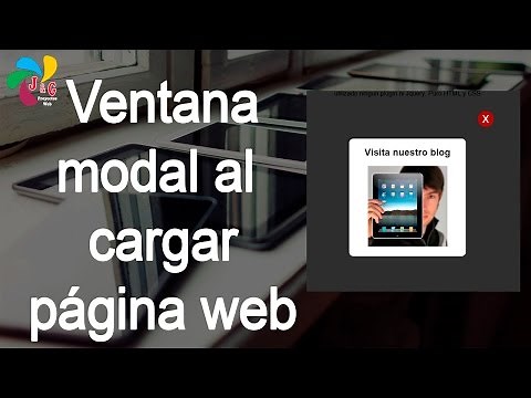 Ventana modal al cargar página web con HTML y CSS (sin plugins)