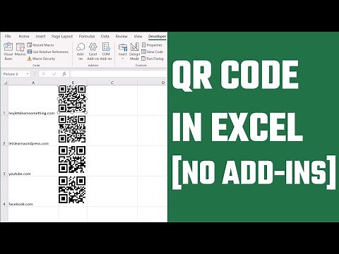 Create QR code in Excel NO ADD-INS required - Macro