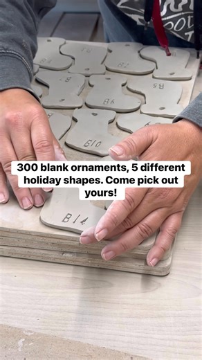 3.1K views · 28 reactions | Save the date! Saturday November 29th from 10-4pm. Our 4th Annual Open Studio Event is on and we are prepping 300 blank white ornaments for you guys, ready to get glazed and painted with your individual flair and style! No registration required! All ages welcome! Just stop by and make it an annual tradition! | Squeaky Wheel Pottery | Facebook