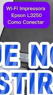 Tá sem Wi-Fi ? Como conectar sua Impressora L3250 #impressão #epson #wifi