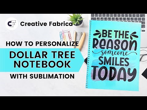 How to Sublimate on Dollar Tree Glitter Notebooks | Dollar Tree Craft