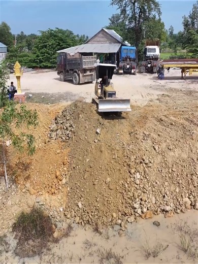 1K views · 14 reactions | Professional Execution: Full Project Removing Pond Using Trucks and D20A Dozer #fblifestyle #construction #DumpTruck #Dozer #Bulldozer #HeavyEquipment | TV Machine Cambodia | Facebook