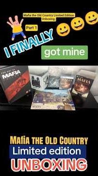 Mafia the Old Country Limited Edition Unboxing. Part 1