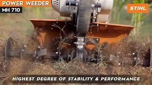 STIHL MH 710 - Powerful tiller for heavy soils Designed for high-performance tilling, this robust power weeder has a 100 cm ploughing width, featuring a high degree of stability and easy steering. For more details on other equipment: 1. Visit www.stihl.in or write to us at info@stihl.in 2. Authorized Dealer Locator : www.stihl.in/STIHL-dealer-locator.aspx 3. Call or WhatsApp : 91 9028 411 222 4. Pricelist of other STIHL Equipment : www.stihl.in/p/media/download/in-hi/PLNOV2021MRP.pdf #STIHL #Ind