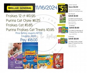 2.3K views | Here are a couple scenarios utilizing the cat coupons in the DG App. Saturday 11/16 Do you have a kitty? Let's see some pics #coupongang #savingmoney #couponer #couponing #dollargeneral #dollargeneralcouponing #dollargeneralcouponer #couponing101 #couponing #couponcommunity #coupons #extremecouponing #coupon #couponer #couponingcommunity #couponfamily #deals #couponers | Crazy For Couponing | Facebook