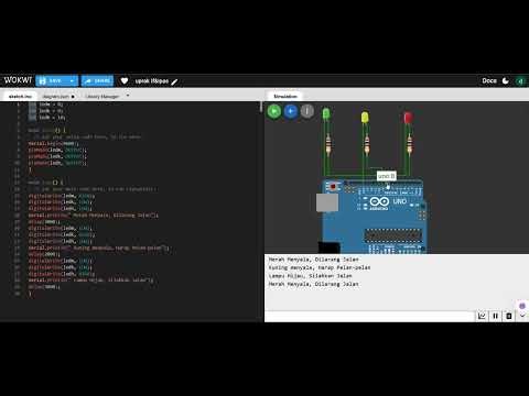 menjelaskan cara kerja arduino dalam pembuatan lampu lalu lintas