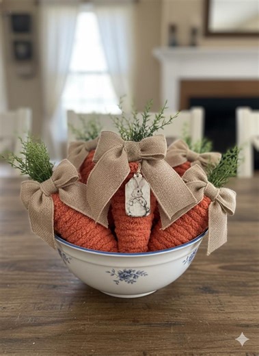 Rustic Carrot Floral Table Decor Mantle Decor Basket Filler Easter Set of 2 - Etsy
