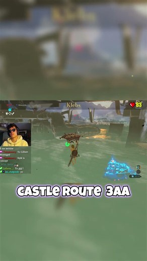 LA ROUTE IMPOSSIBLE DU CHATEAU 3AA #zelda #speedrun #botw #glitch #shorts #nintendo