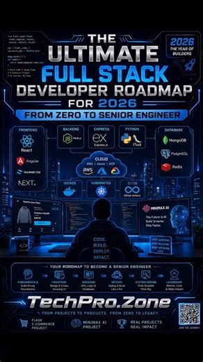 THE ULTIMATE FULL STACK DEVELOPER ROADMAP FOR 2026 #roadmap2026 #fullstack #developers #shorts #fyp
