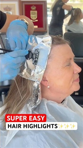 SUPER EASY HAIR HIGHLIGHTS APPLY NOW ✨ #haircolor #hairhighlighting #hairhighlights #hairhighlight
