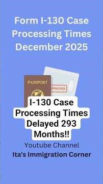 USCIS I-130 Case Processing Times Delayed 293 Months | December Update!!