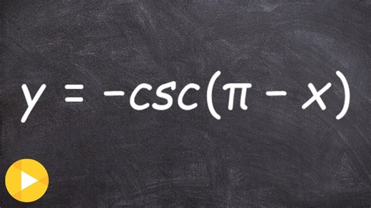 Graph cosecant: Phase shift and reflection