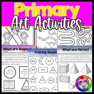 Kindergarten 1st 2nd Art Activities Art Booklet Printable Worksheets Art lessons