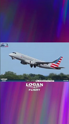 American Eagle E175 Taking Off from Runway 33L at Boston Logan to IND