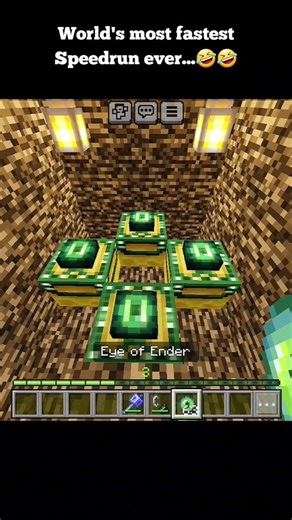 world's most fastest speedrun ever...🤣🤣 #bigguy #shorts #minecraft #viral