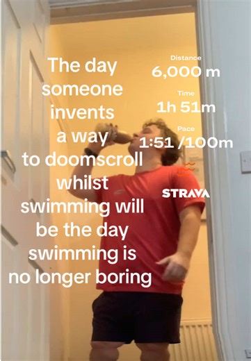 I lost a bit of my soul during that swim #swimming #crosstraining #swim #boring #doomscroll