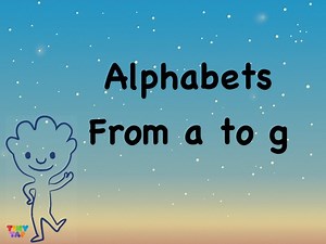 Alphabets from a to g