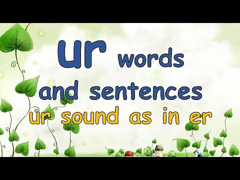 ur Words and Sentences || ur digraph words || ur words phonics