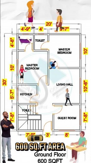 600- SQFT. 2D AUTOCAD FLOOR PLAN DESIGN IDEA - #floorplan#2ddesign #floorart#civil#interior#viral