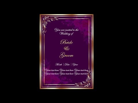 How to create Wedding card design in CorelDRAW | Coreldraw design tutorial | Invitation card design