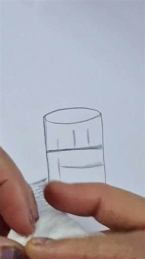 Realistic Glass of Water Drawing Easy Pencil Shading