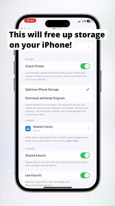 Is your iPhone storage full?😫 TRY THIS HACK!🙏 Follow for more iPhone tips!🤳 #iphonehack #iphonetips #iphoneonly | iPhone Photography School